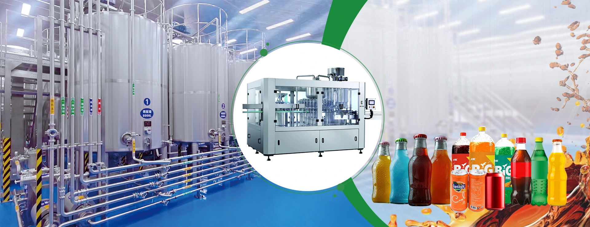 Ligne de production de boissons gazeuses en Chine