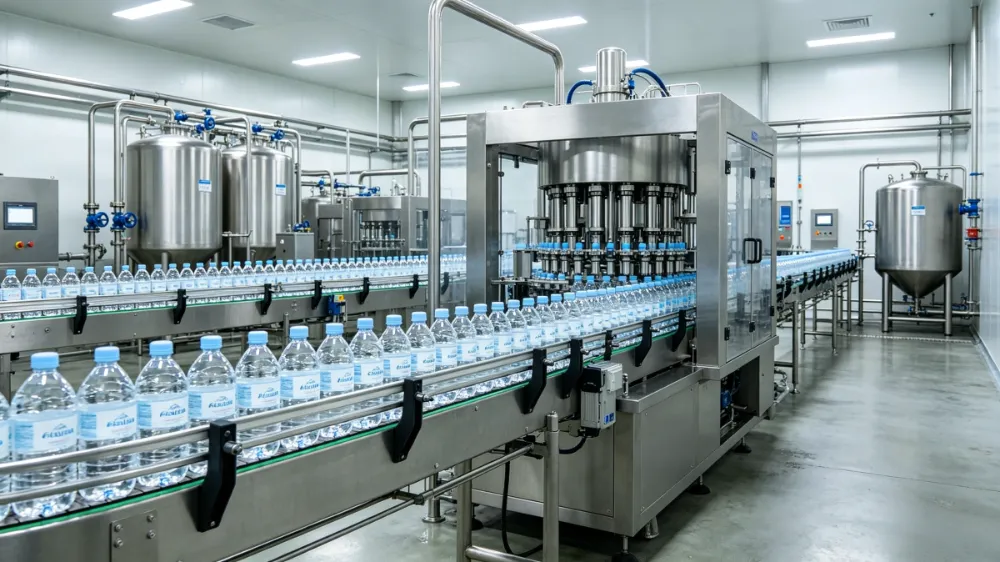 Ligne de production d’eau en bouteille : 10 facteurs avant investissement