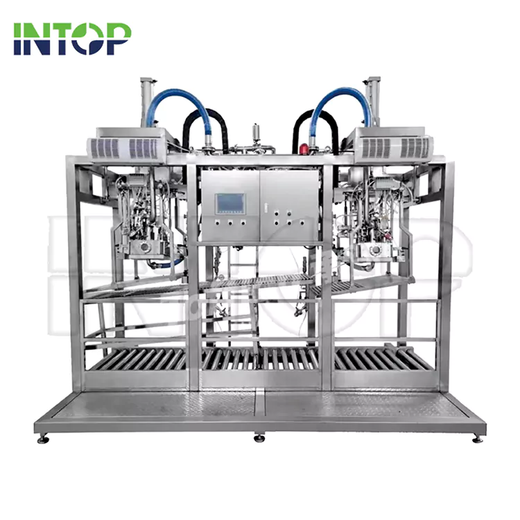Machine de remplissage aseptique de sac dans le tambour